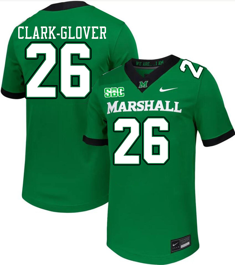Men #26 Caleb Clark-Glover Marshall Thundering Herd SBC Conference College Football Jerseys Stitched